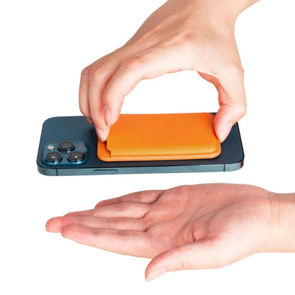 Magnetic Card Case for iPhone 12-15, PU Leather with Strong Hold