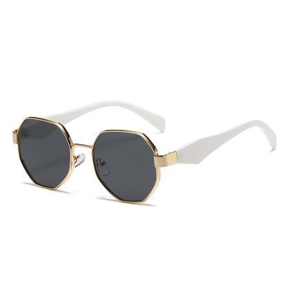Polygon Metal Sunglasses with UV Protection