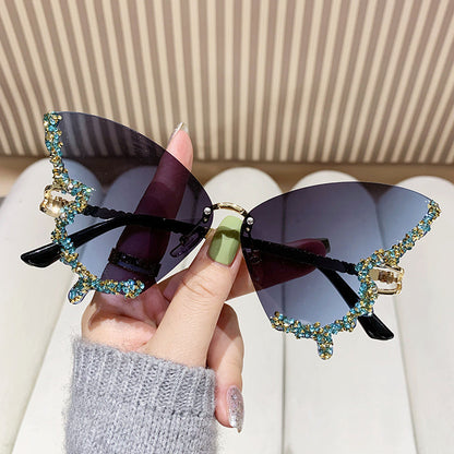 Butterfly Diamond Sunglasses UV400 Protection