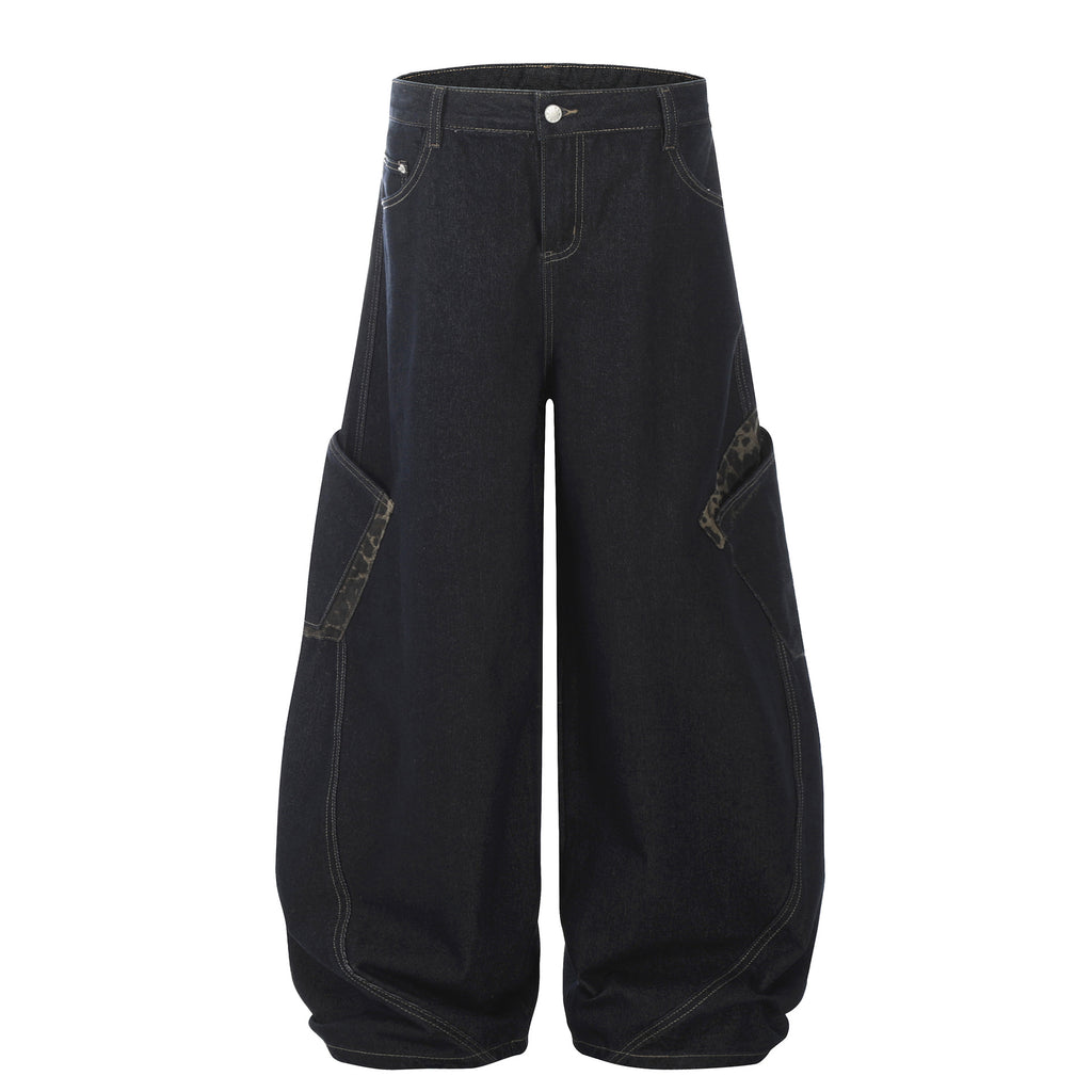 Mens Retro Loose Fit Denim Jeans