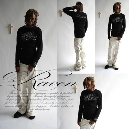 Mens Long Sleeve Printed T-shirt