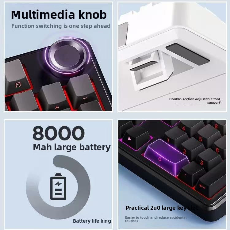 Mechanical Keyboard Wireless Wired Triple Mode