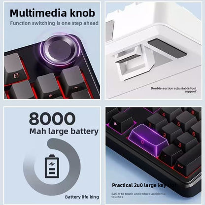 Mechanical Keyboard Wireless Wired Triple Mode