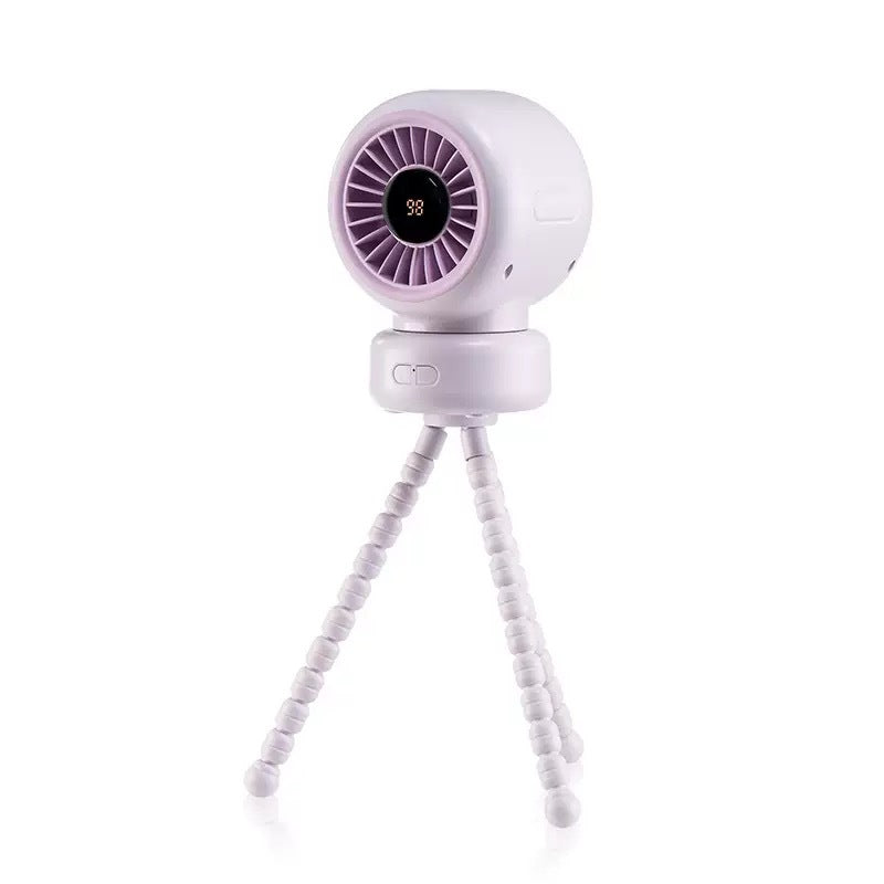 Digital Display Octopus USB Desk Fan with Oscillation