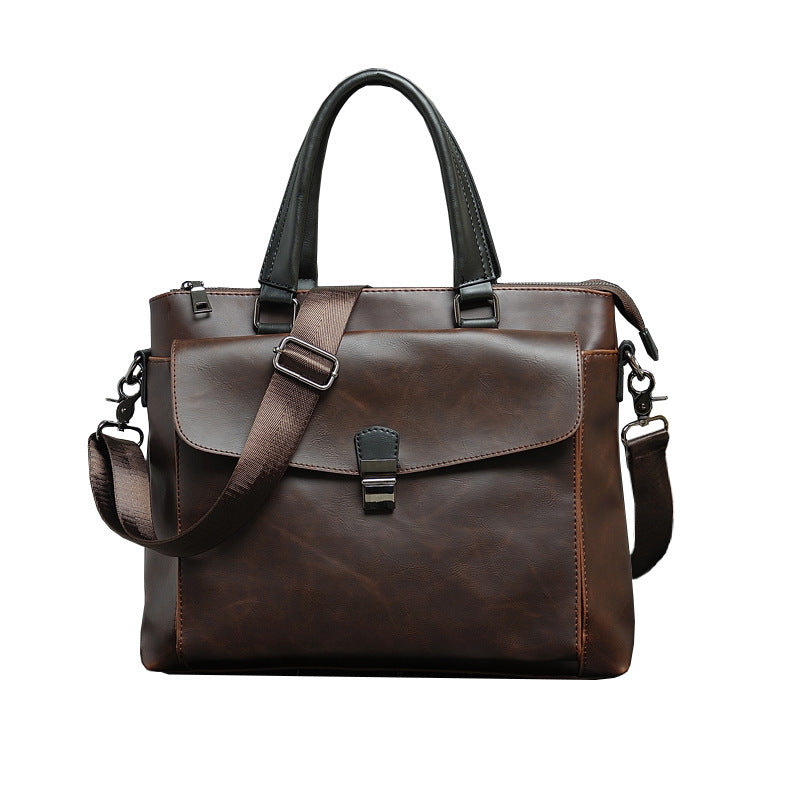 Mens Vintage PU Leather Briefcase