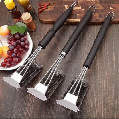 BBQ Grill Cleaning Brush Set Wire Brush with Scraper