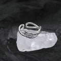 Adjustable Floral Design Alloy Ring