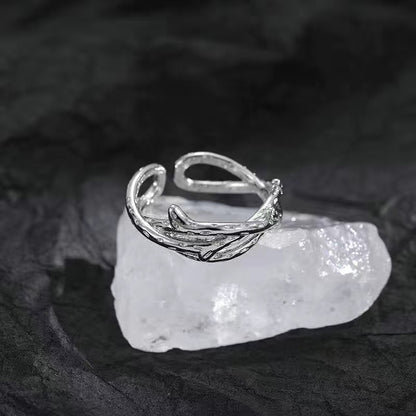 Adjustable Floral Design Alloy Ring