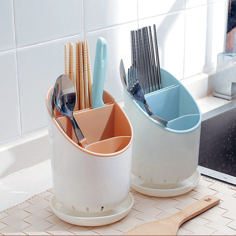 Kitchen Utensil Storage Box with Drainage