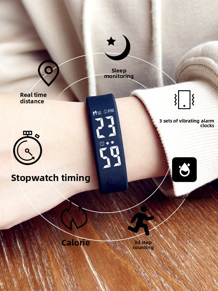 Multifunctional Digital Sports Watch with Silent Alarm