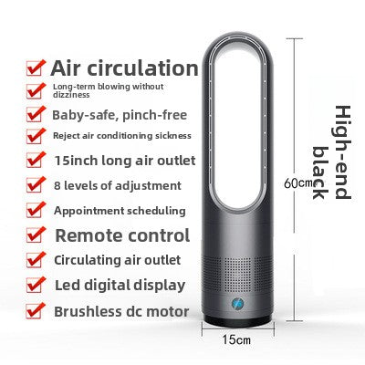 Bladeless Cooling and Heating Tower Fan with Remote Control