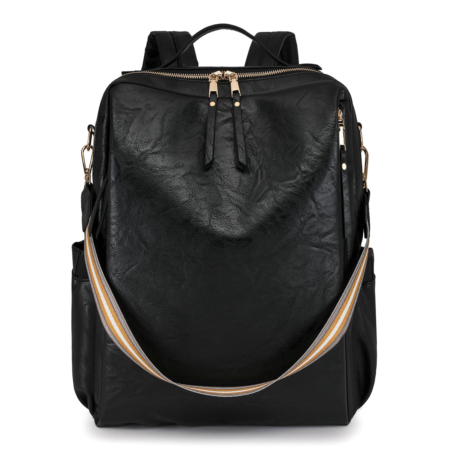 Multi-functional PU Leather Women Backpack