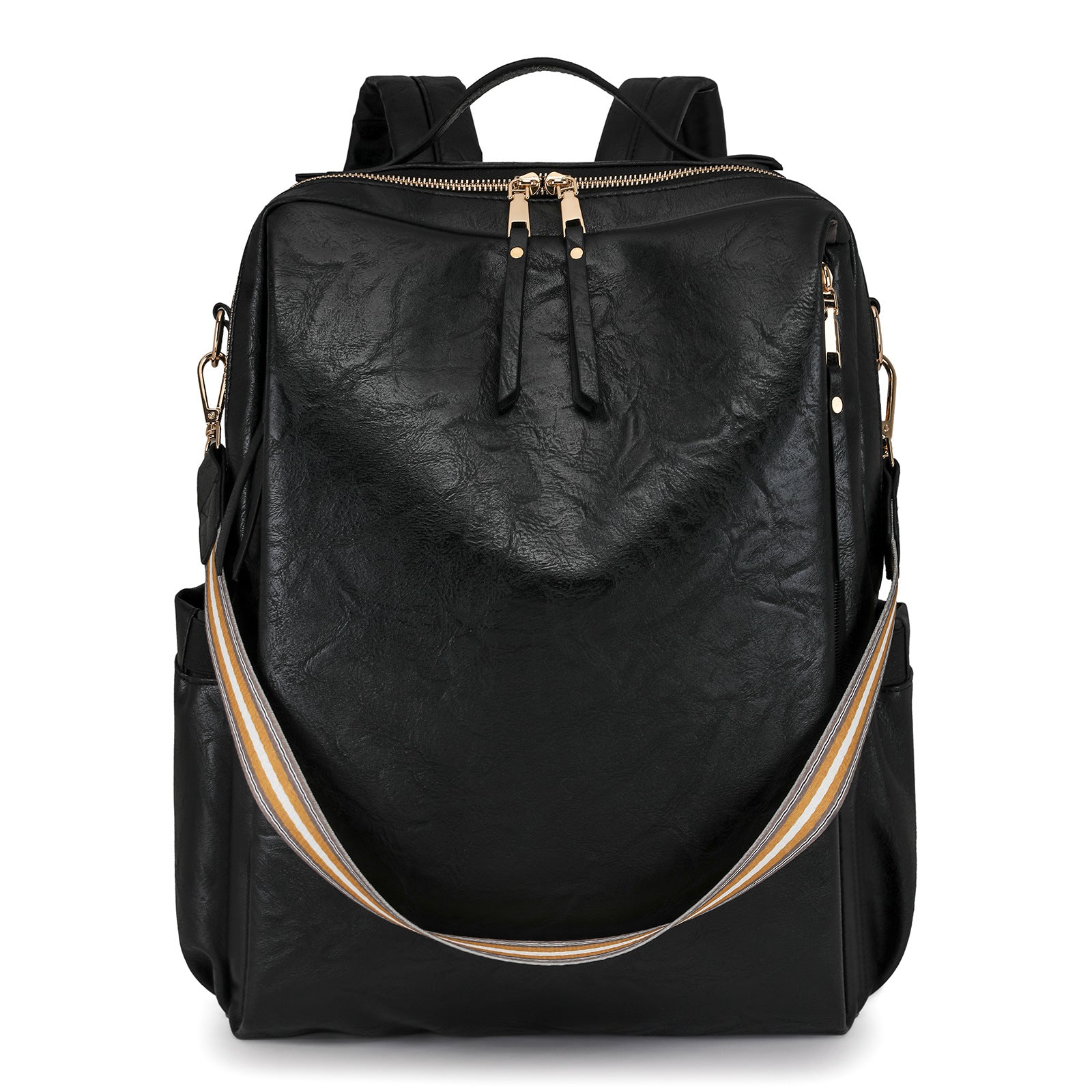 Multi-functional PU Leather Women Backpack