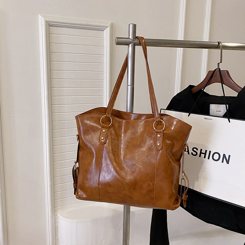 Fashion Large Capacity PU Leather Crossbody Handbag