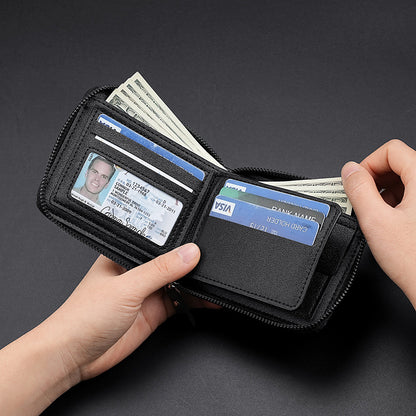 Carbon Fiber Pattern PU Organizer Wallet
