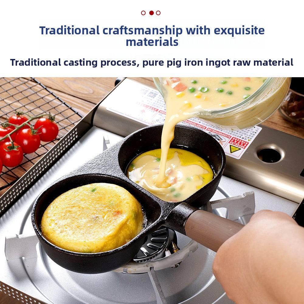 Two-hole frying pan