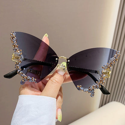 Butterfly Diamond Sunglasses UV400 Protection