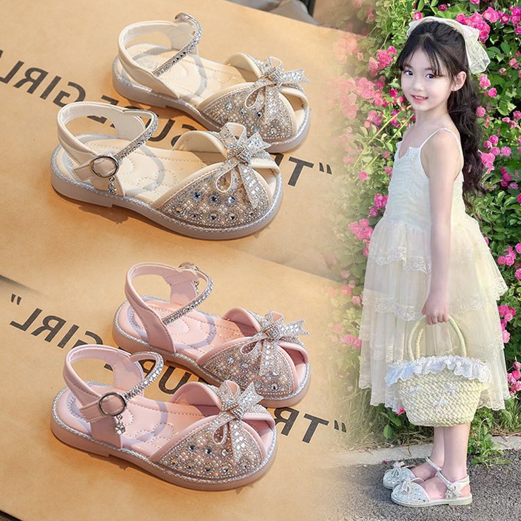 Girls Bowknot Soft Sole Non-Slip Sandals