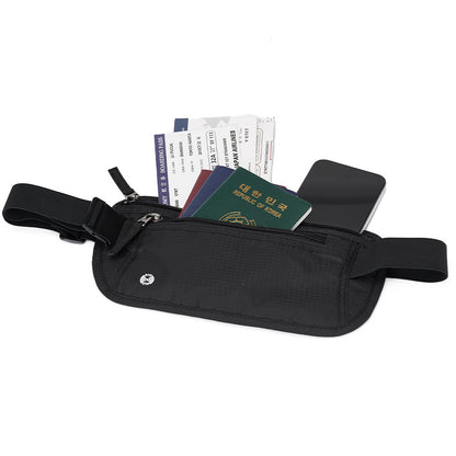 Anti-theft Travel Passport and Document Waist Pouch