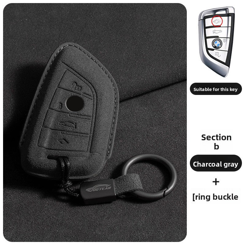 Suede Key Cover with Strap