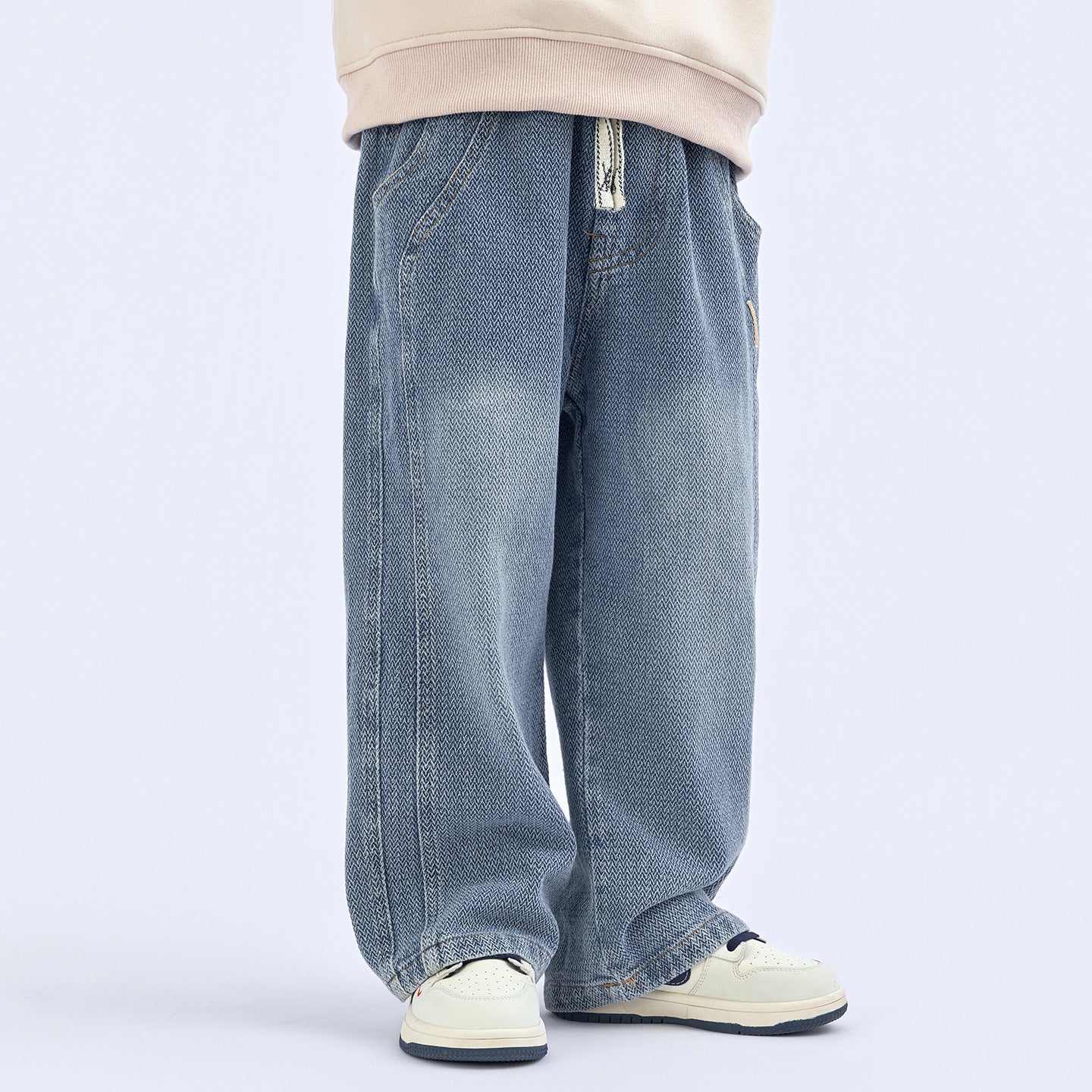 Boys Loose Straight Denim Pants