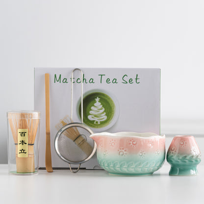 Sun and Wheat Ear Matcha Bowl