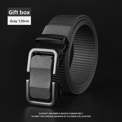 Mens Automatic Buckle Canvas Belt
