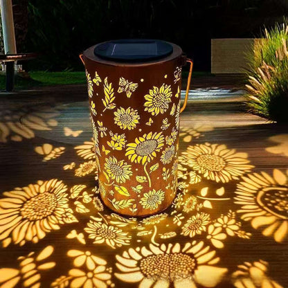 Solar-Powered Colorful Sunflower Lamp