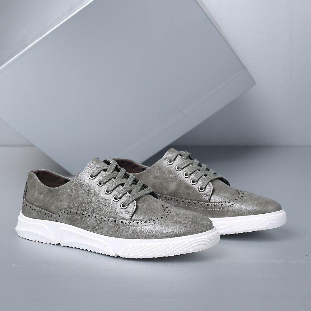 Men's Casual Leather Lace-Up Shoes