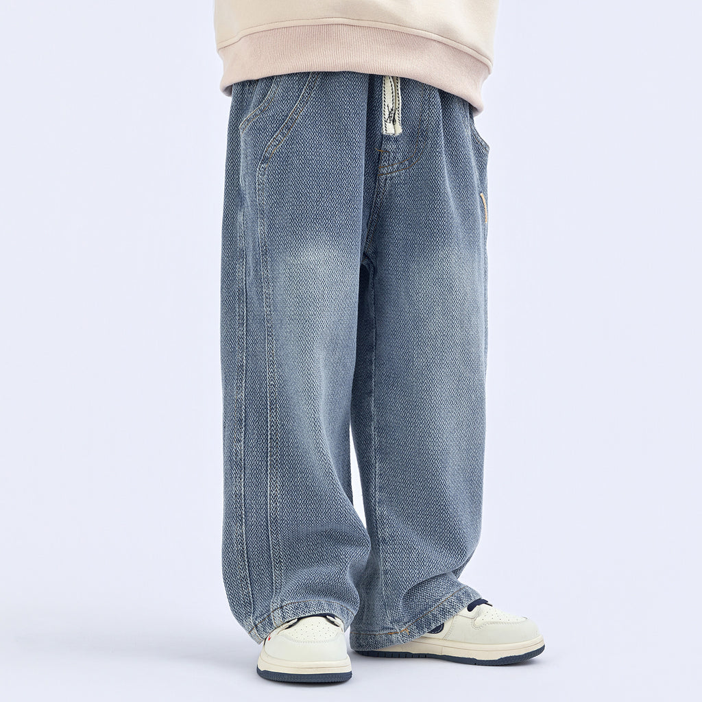 Boys Loose Straight Denim Pants