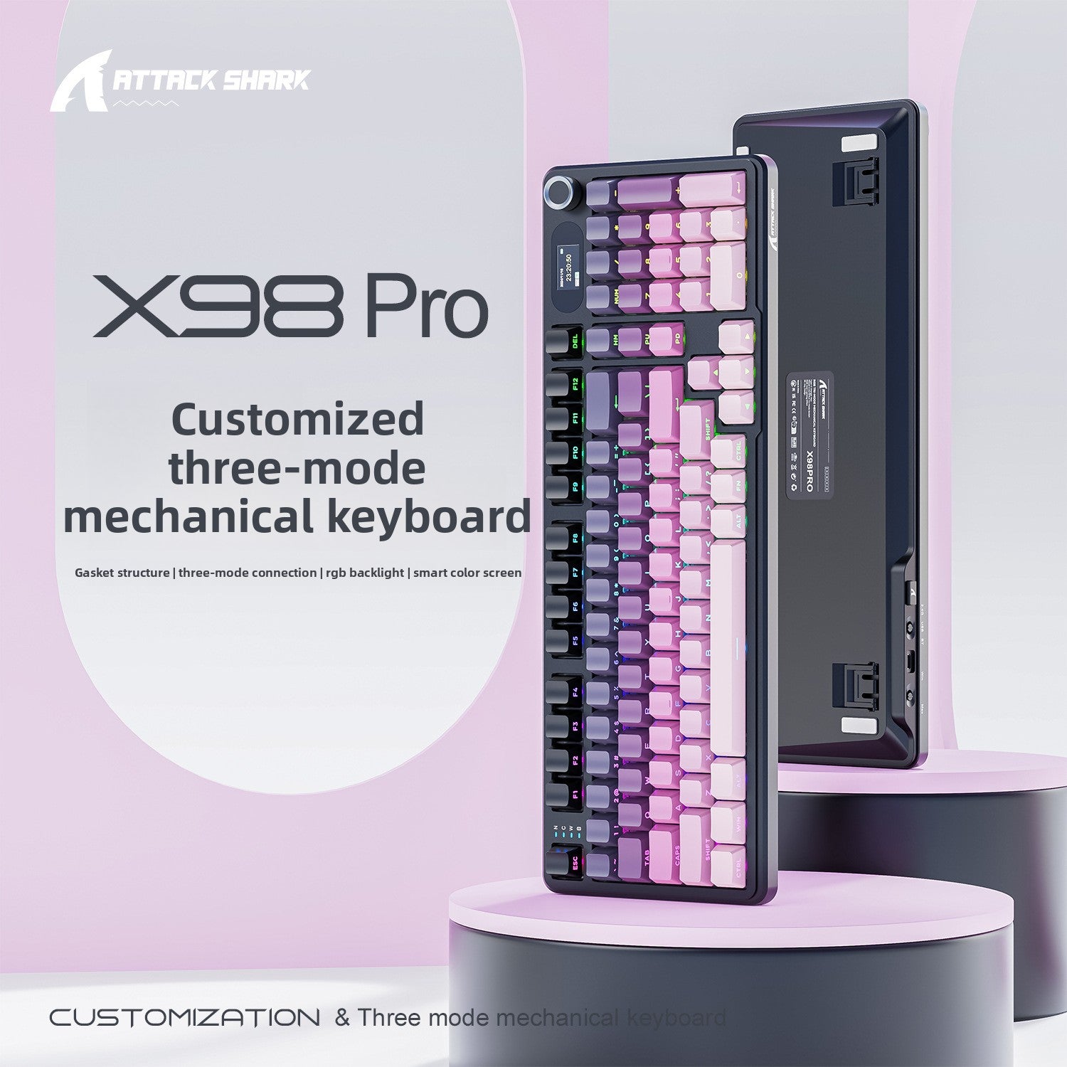 Attack Shark X98Pro Triple Mode RGB Wireless Mechanical Keyboard