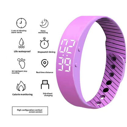 Multifunctional Digital Sports Watch with Silent Alarm