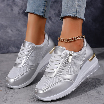 Womens Casual Wedge Sneakers