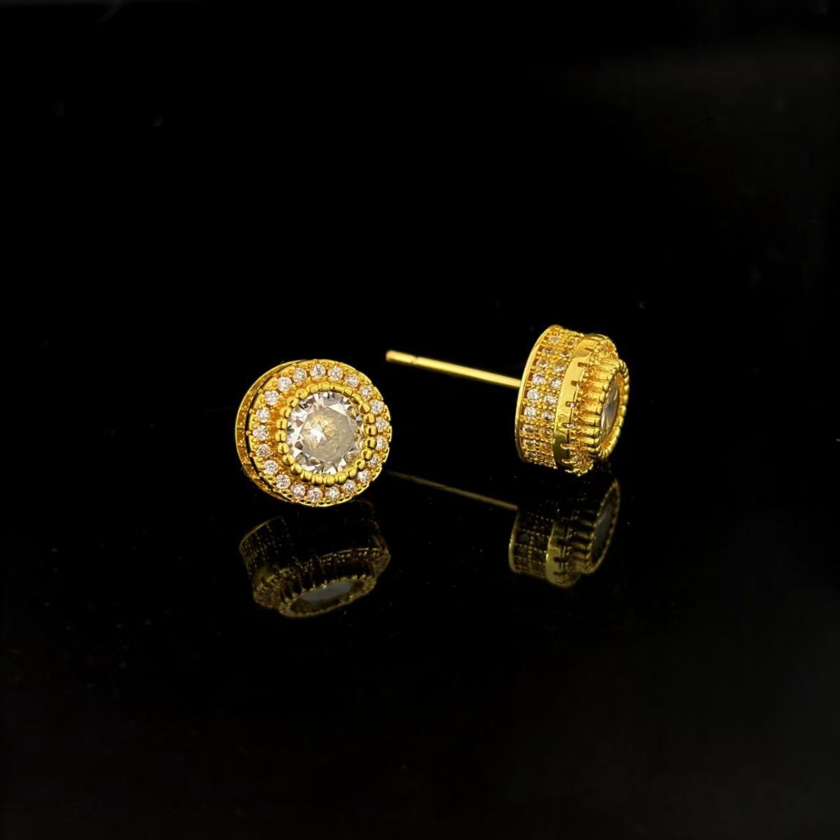 Hip-hop stud earrings for men