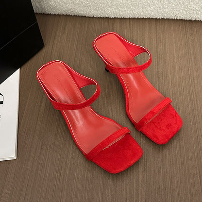 Womens Knit Stiletto Sandals