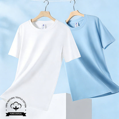 200g Pure Cotton Regular Shoulder Short Sleeve T-Shirt