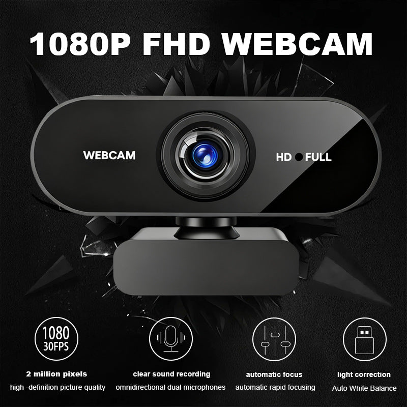 1080P USB Webcam with Built-in Microphone