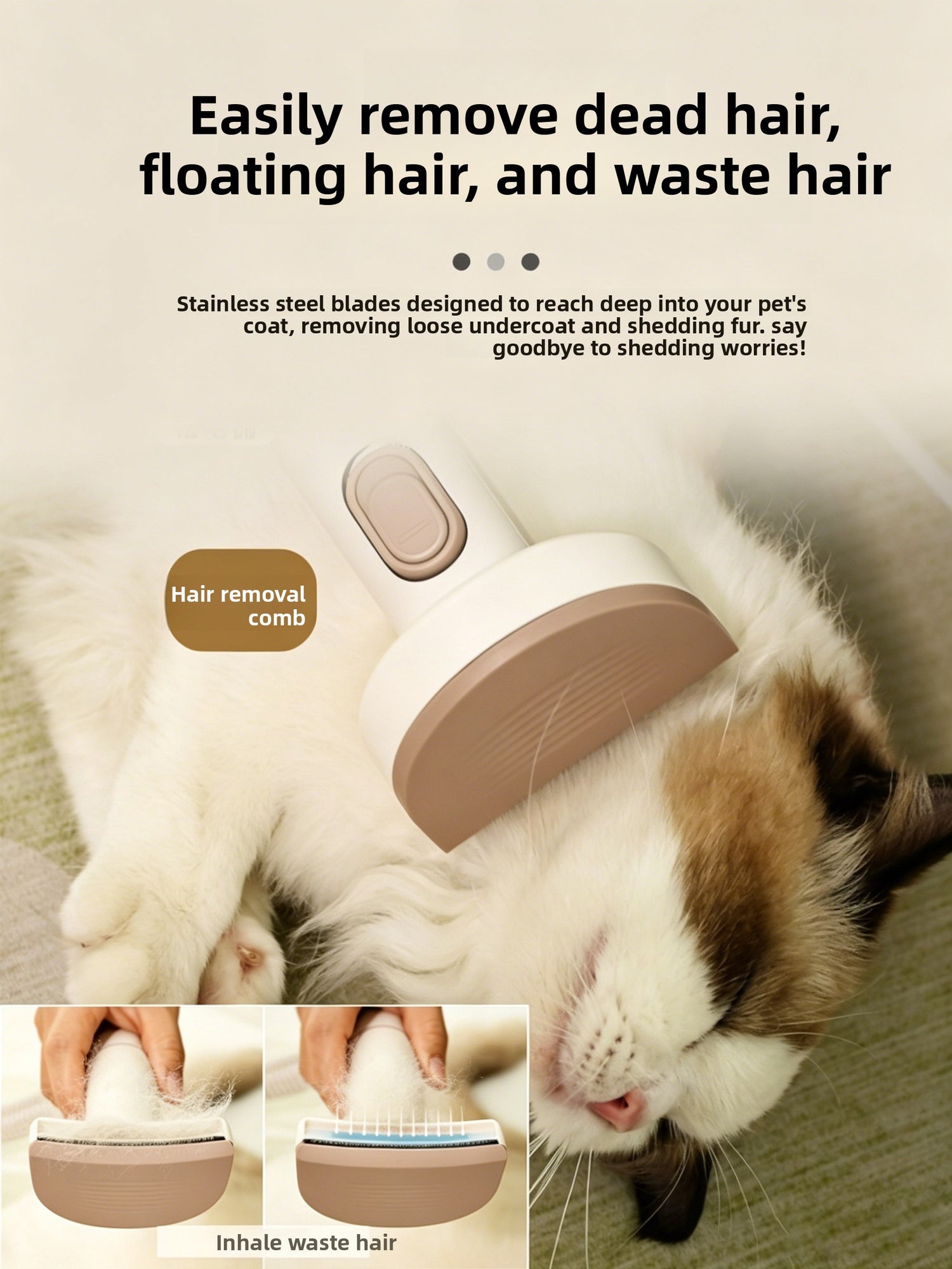 Pet Hair Remover and Grooming Tool