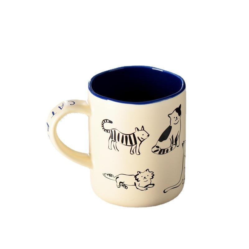 Cartoon Cat Dog Ceramic Mug