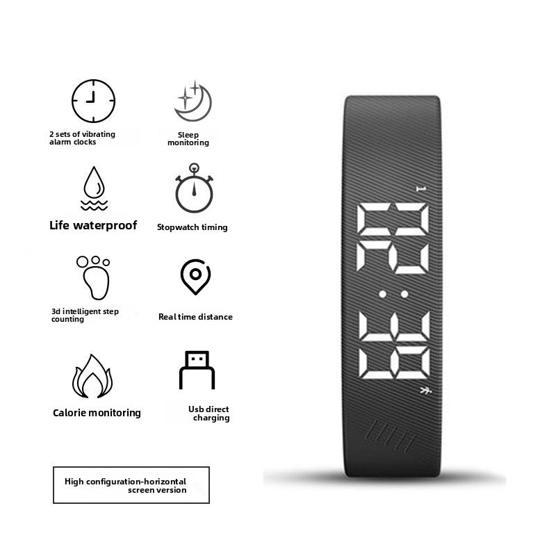 Multifunctional Digital Sports Watch with Silent Alarm