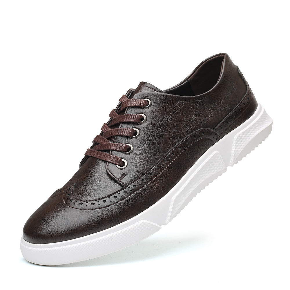 Men's Casual Leather Lace-Up Shoes