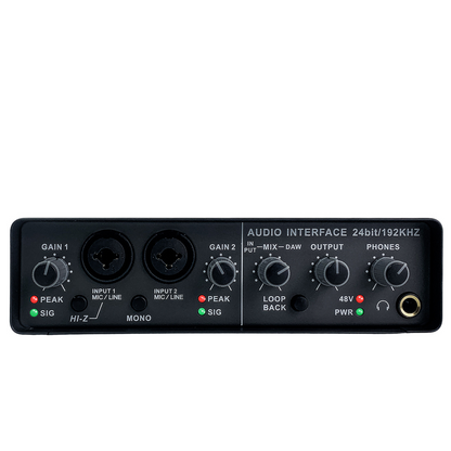 Professional External USB Sound Card with 48V Phantom Power