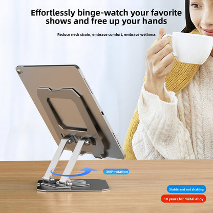 Rotating All-Metal Notebook Folding Tablet Desktop Stand