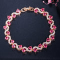 Elegant Gold Electroplated Copper Zircon Bracelet