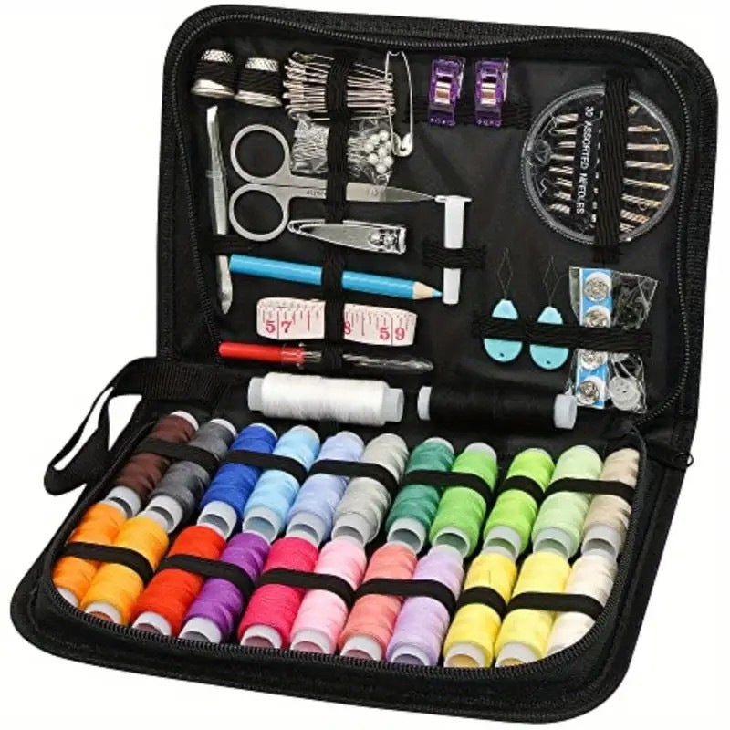Portable Sewing Kit Box with Complete Tools