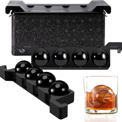 Transparent Silicone Ice Cube Mold with Square and Ball Shapes