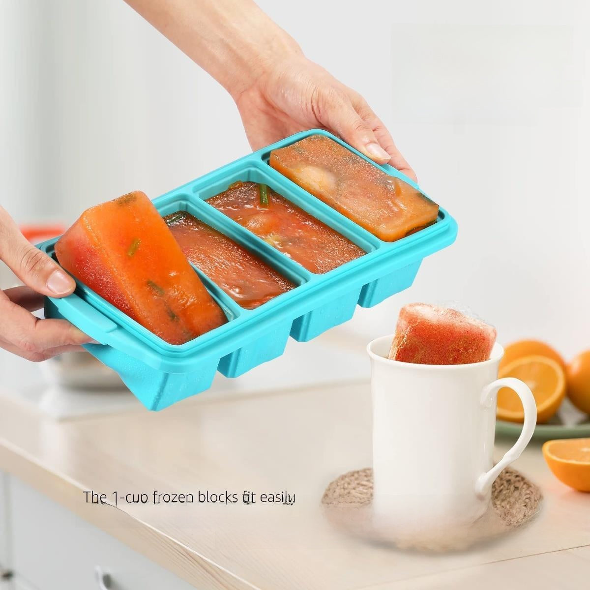 Silicone Ice Cube Tray with Lid