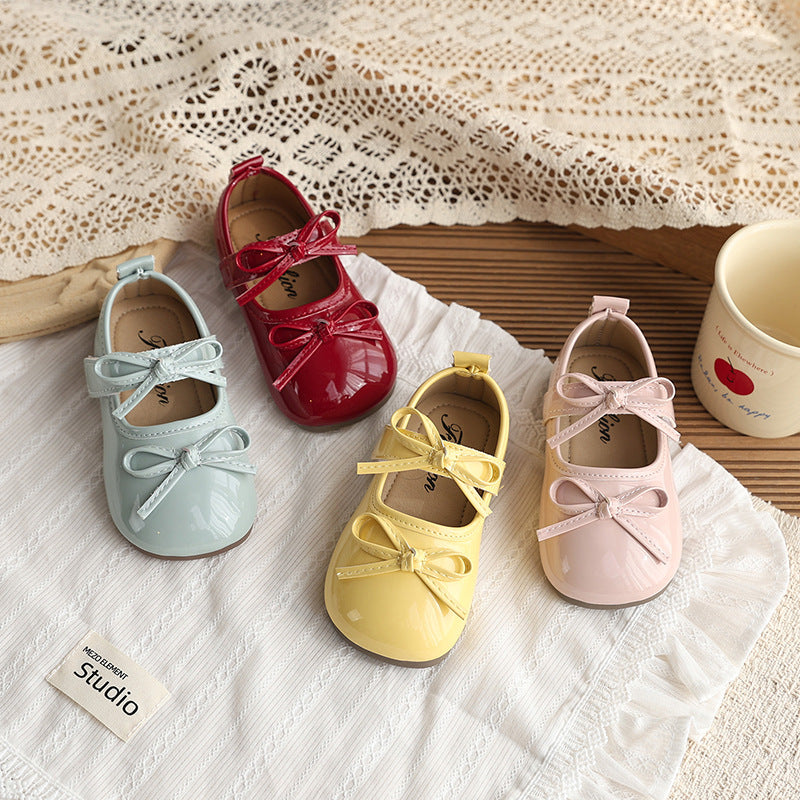 Girls Butterfly Knot Soft Sole Casual Shoes