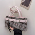 Retro Plaid Shoulder Bag
