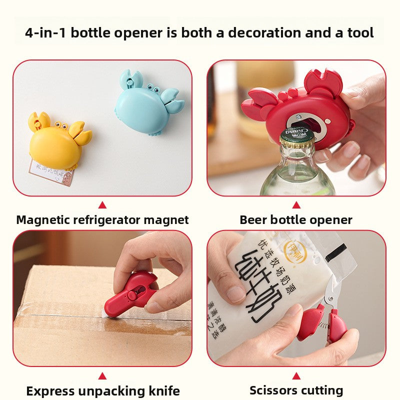 Multifunctional Crab Bottle Opener Tool
